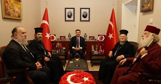 Fener Rum Patriği Bartholomeos tan Gökçeada Kaymakamı Acar a ziyaret Çanakkale Haberleri Habertürk Yerel Haberler