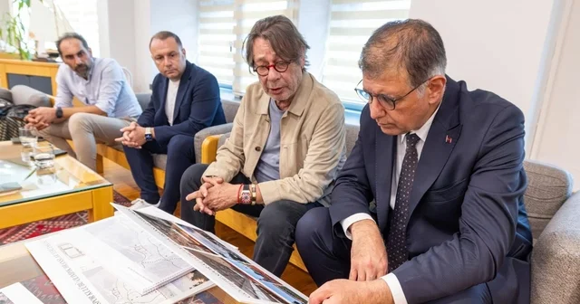 Başkan Tugay ve Sepil Göztepe nin İnciraltı projesini görüştü İzmir Haberleri Habertürk Yerel Haberler