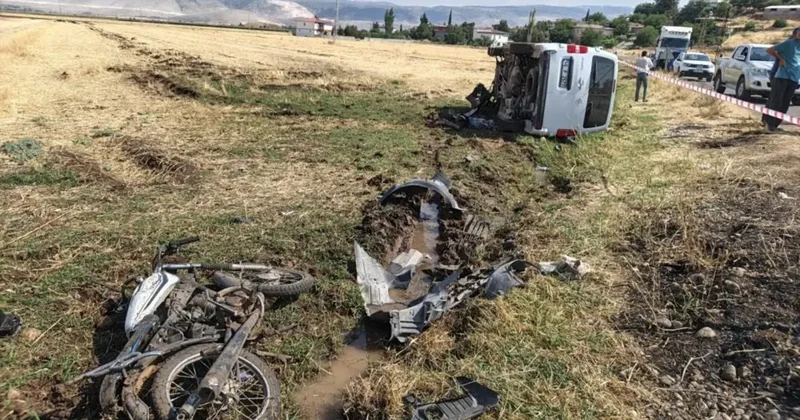 Kahramanmaraş taki trafik kazasında otomobille motosiklet çarpıştı: 1 ölü