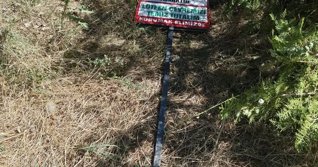Seyfe Gölü nde bilgilendirme tabelalarına vandalizm Kırşehir Haberleri Habertürk Yerel Haberler