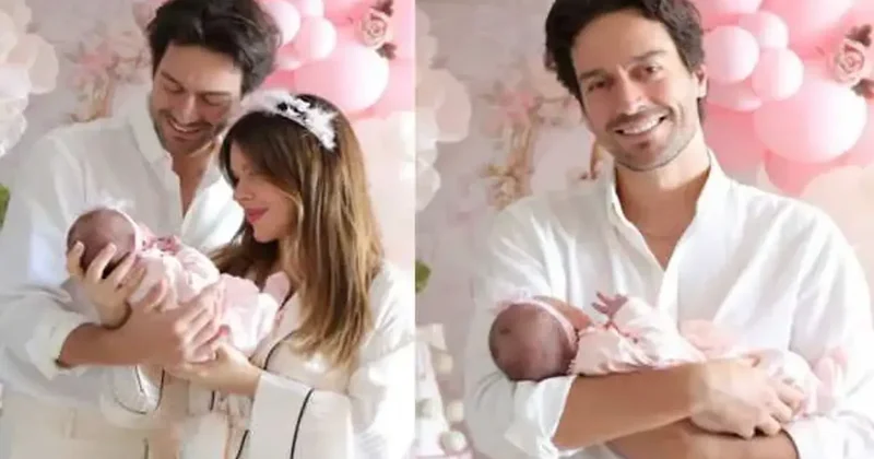 Feyyaz Şerifoğlu ve Merve Dinçkol dan aile pozu: Bebekleri Defne Yaz ile ilk paylaşım