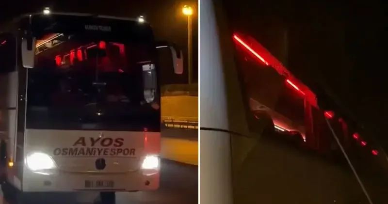 Osmaniyespor FK’nın taraftar otobüsüne taşlı saldırıya 7 gözaltı