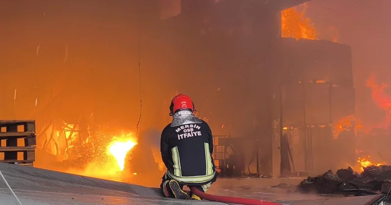Mersin’de tütün işleme tesisinde yangın