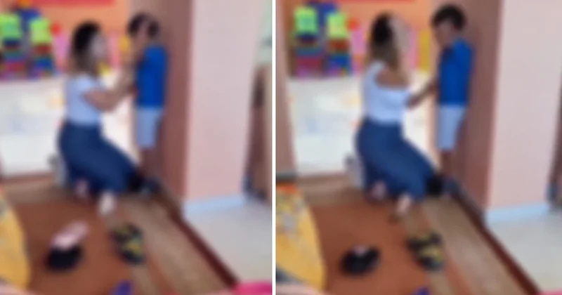 Anaokulunda 5 yaşındaki çocuğa şiddet kamerada! Çocuklarımız bu vicdansıza mı emanet?