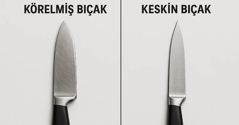 Körelmiş bıçağı saniyesinde keskinleştiriyor: Evde basit bir yöntem Sözcü Gazetesi