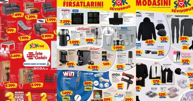 ŞOK AKTÜEL ÜRÜNLER KATALOĞU 18 KASIM Ankastre Set, Kahve Makinesi, Dikey Süpürge...