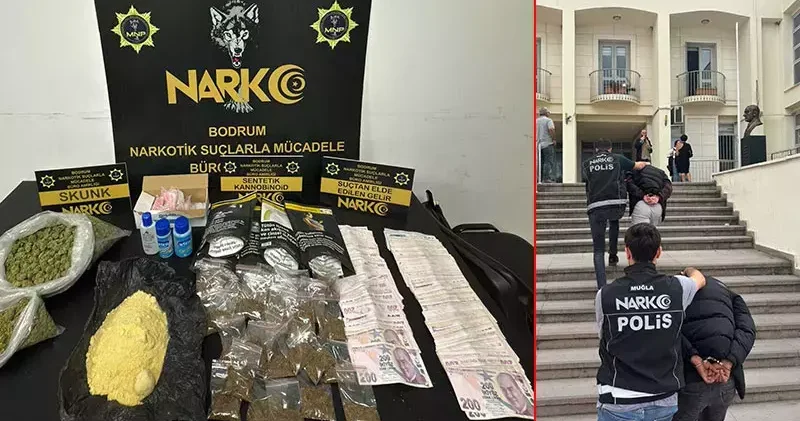 Narkotik polisinden otel odasına baskın; 2 şüpheli tutuklandı