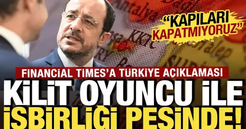 Kilit oyuncu Türkiye: GKRY Cumhurbaşkanı Hristodulidis ten işbirliği çağrısı