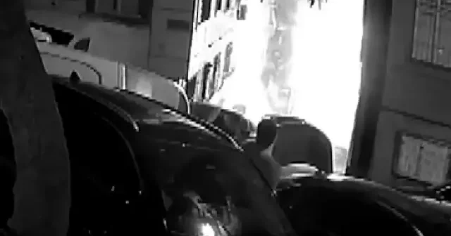 Kağıthane deki binanın patlama anı kamerada VİDEO İZLE