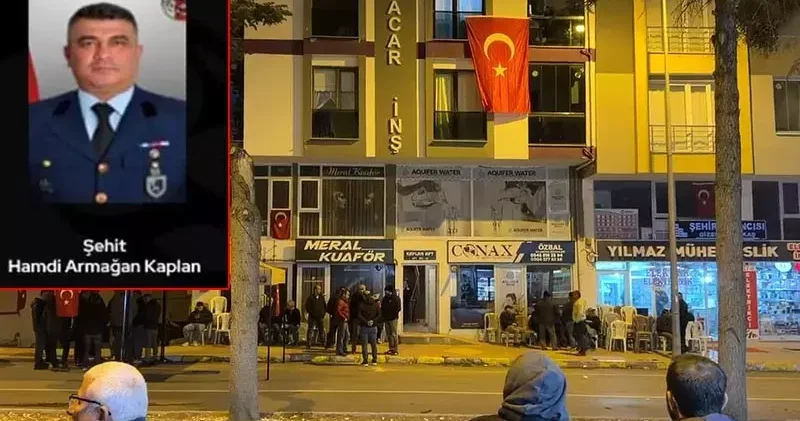 Şehit astsubayın Amasya daki evinde yas