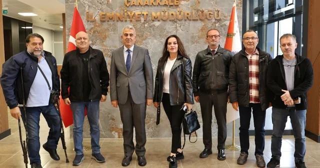 Çanakkale Emniyet Müdürü Dağıtanlı gazetecileri kabul etti Çanakkale Haberleri