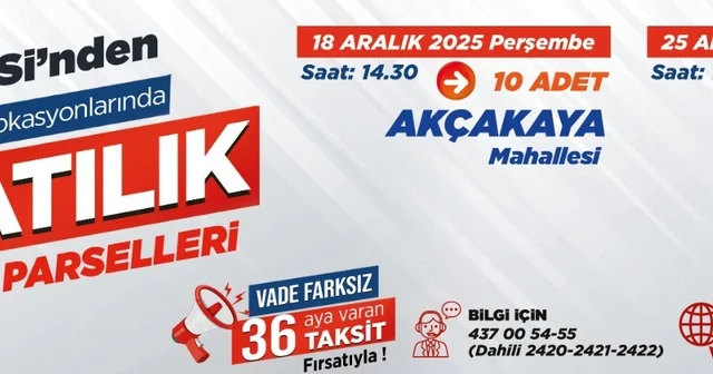 Talas Belediyesi nden villa parseli fırsatı Kayseri Haberleri