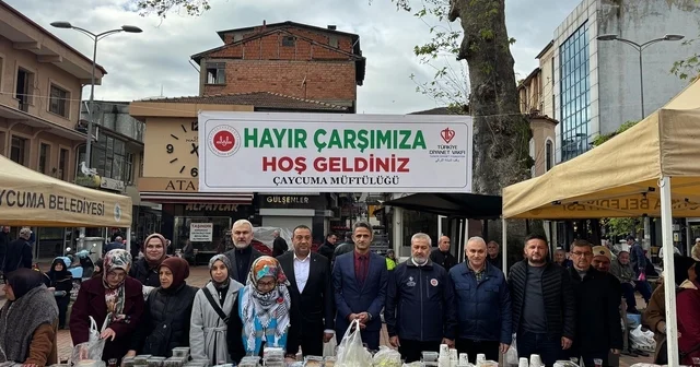 Çaycuma da Gazze Yararına Hayır Çarşısı kuruldu Zonguldak Haberleri
