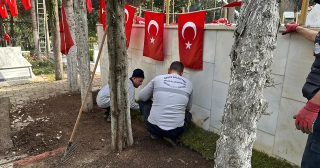 Gebze Şehitliği nde bakım ve onarım çalışması yapıldı Kocaeli Haberleri