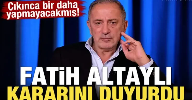 Fatih Altaylı dan dikkat çeken karar! Siyasi programlara son veriyor