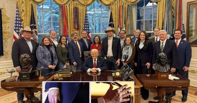 Trump ın elindeki morlukların sırrı çözüldü: Yoğun tokalaşma trafiği