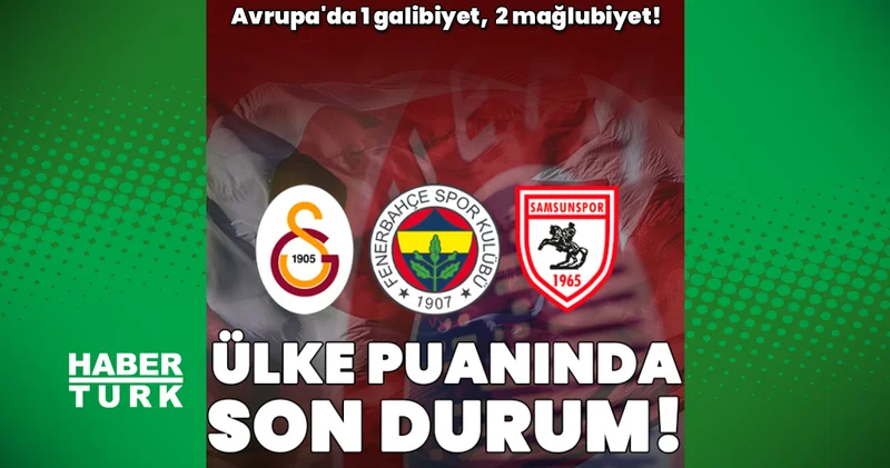 UEFA ülke puanı güncellendi: Bu hafta Avrupa da 1 galibiyet, 2 mağlubiyet! Futbol Haberleri