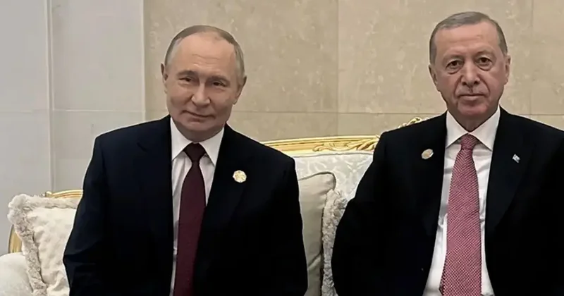 Erdoğan dan Aşkabat ta kritik temaslar! Putin ile görüştü