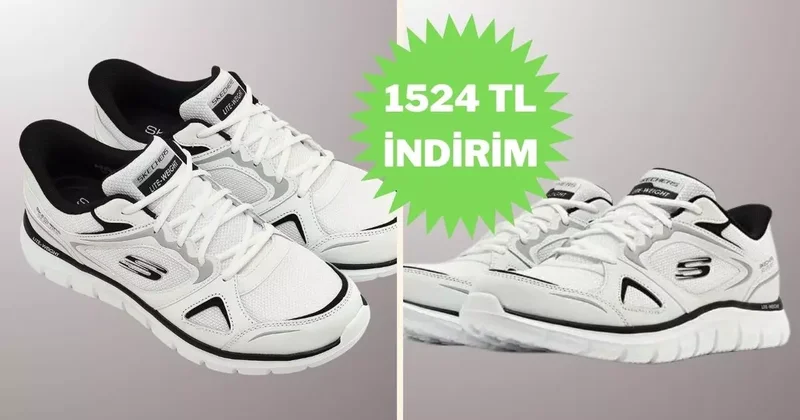 Ayağınızda yokmuş gibi hissettiren Skechers ayakkabıda bugün büyük indirim var!