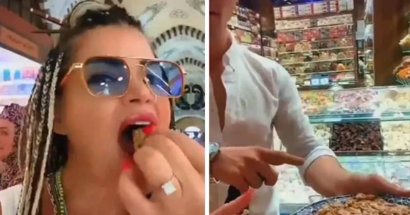 Görüntüler tarihi çarşıdan! Turist taklidi yapınca ikram yağdı