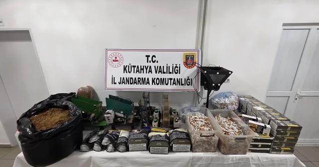 Kütahya da jandarmadan kaçak tütün ve sigara operasyonu Kütahya Haberleri