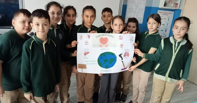 İlkokul öğrencilerinden sağlıklı yaşam mesajı Düzce Haberleri