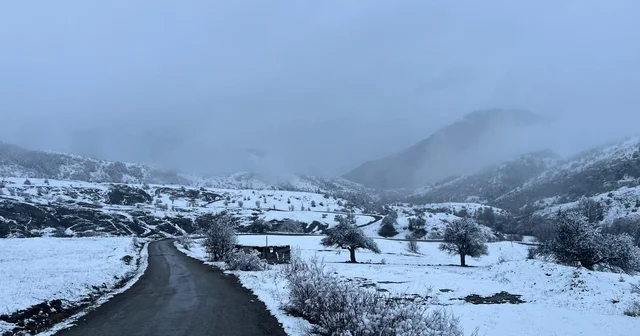 Sivas ın Karadeniz e açılan kapısına kar yağdı, kartpostallık görüntüler oluştu Sivas Haberleri
