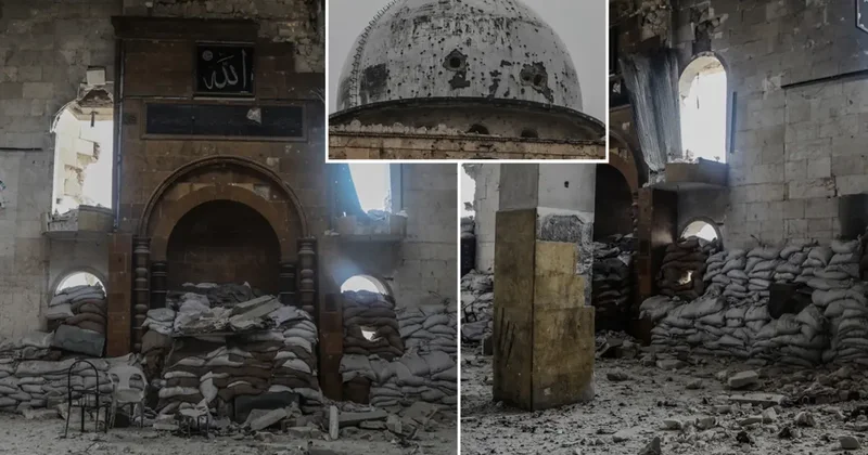 Terör örgütünün askeri karargah olarak kullandığı cami ilk kez görüntülendi