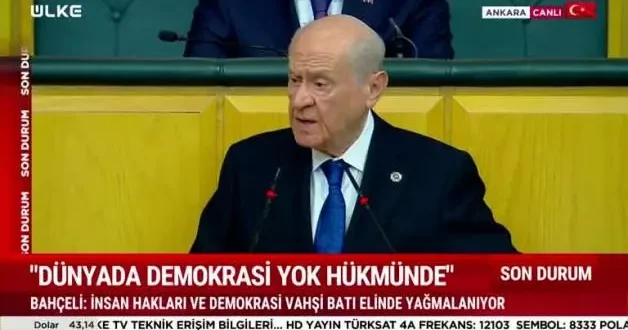 MHP lideri Bahçeli Bugünün dünyasında gerçek hasta adam ABD dir dedi