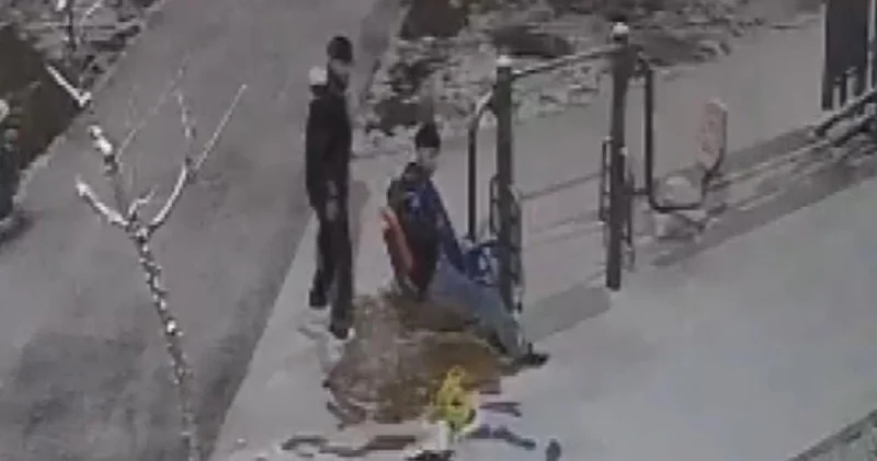 Parkta arkadaşını tıraş etti