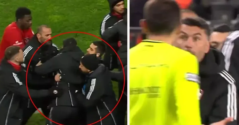 Zor tuttular! Burak Yılmaz hakeme saldırmaya kalktı