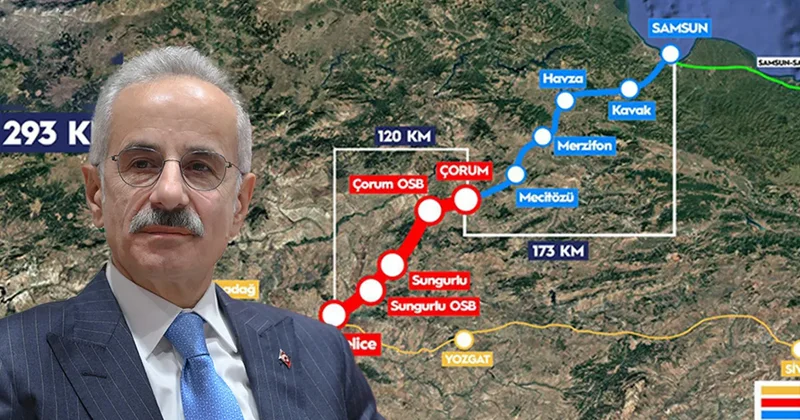 Karadeniz e Hızlı Tren geliyor... Bakan Uraloğlu iki il arasını 2,5 saate düşürecek projeyi müjdeledi