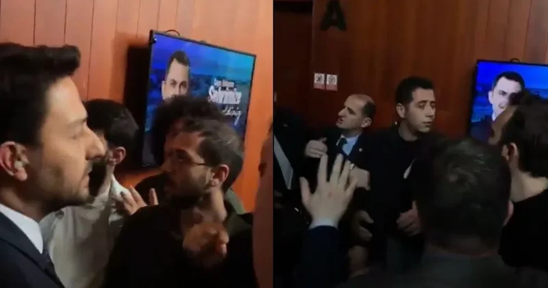 Murat Kurum un korumalarından basına müdahale! Gazeteciler salonu terk etti