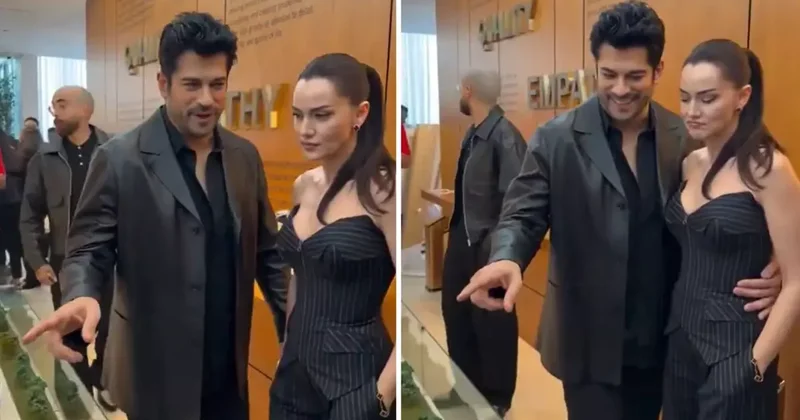 Fahriye Evcen in Burak Özçivit e takındığı tavır tanıtıma damga vurdu