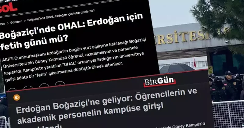 Başkan Erdoğan ın gelişi öncesi Boğaziçi Üniversitesi hakkında çirkin provokasyon