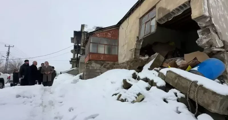 Kış ortasında toprak evi çöken yaşlı kadına devlet el uzattı