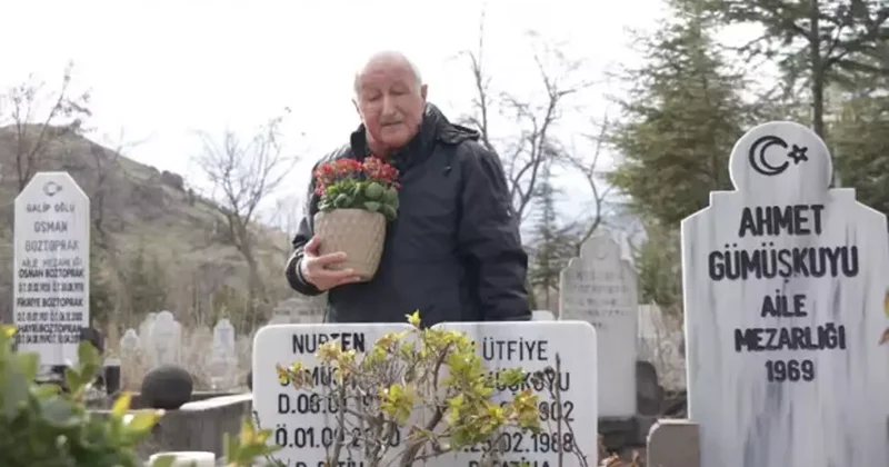 Eşinin mezarını her hafta ziyaret ediyor