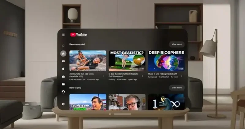 Vision Pro sahiplerine müjde: YouTube uygulaması sonunda geldi!