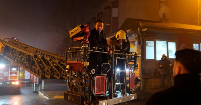 İstanbul da iş hanında çıkan yangında mahsur kalan 11 kişi kurtarıldı