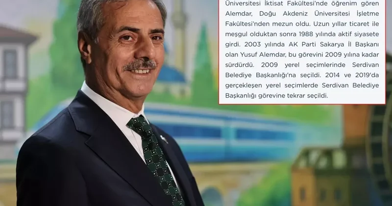 Yusuf Alemdar ın biyografisindeki bilgiye üniversiteden yalanlama: Bizden mezun olmadı