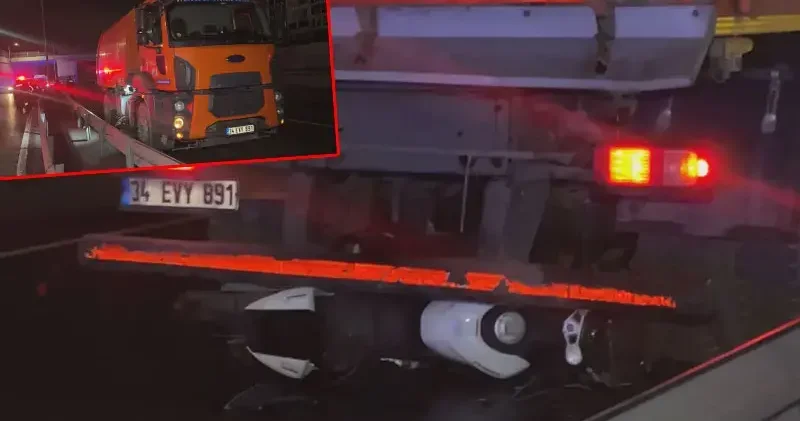 Küçükçekmece’de belediye temizlik aracına çarpan motosikletteki 2 kişi öldü