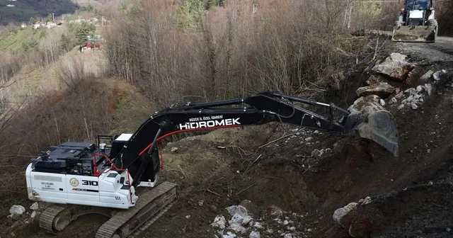Heyelan alanında çalışmalar tamamlandı Düzce Haberleri