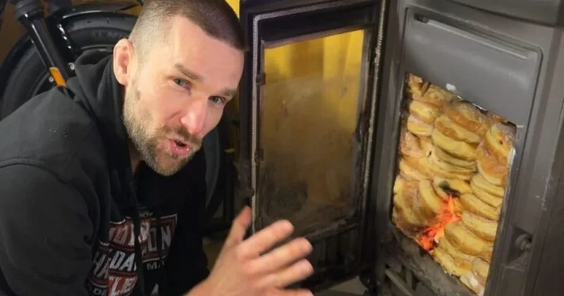 Odundan ucuz, kömürden güçlü: Sobada 133 donut yaktı, 5 saat kesintisiz ısındı Sözcü Gazetesi