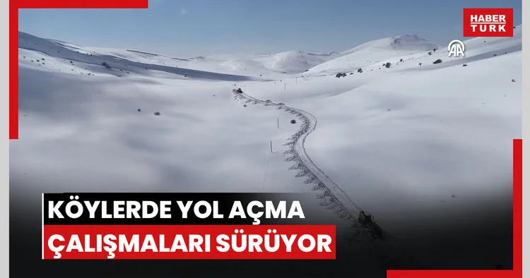 Bayburtta karın 2 metreye ulaştığı köylerde yol açma çalışmaları sürüyor
