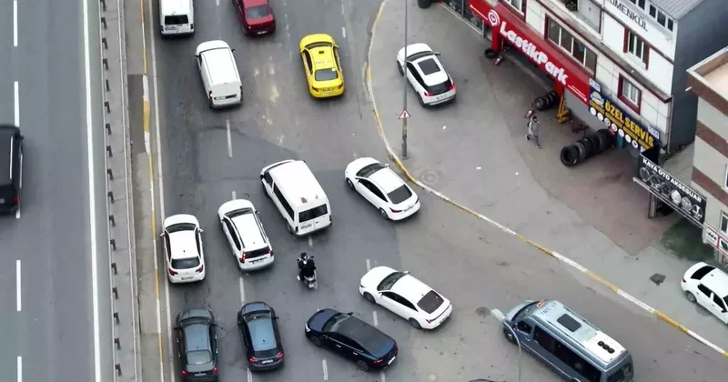 Yolu bırakıp kaldırımdan gittiler: Dron denetiminde ceza yağdı