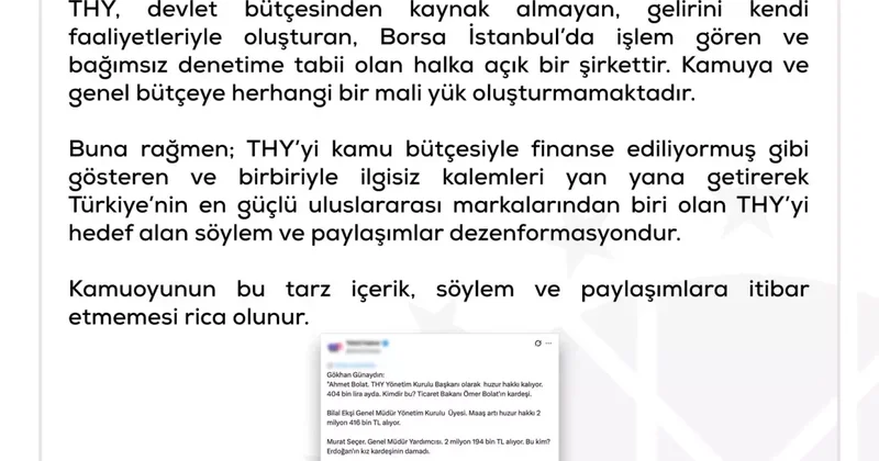 THY İddiaları Dezenformasyon