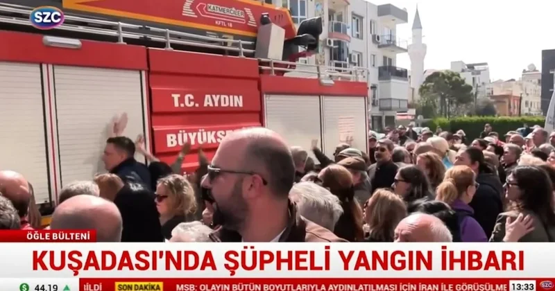 Belediye Başkanı gözaltına alınan Kuşadası nda basın açıklamasına itfaiye engel oldu Sözcü Gazetesi