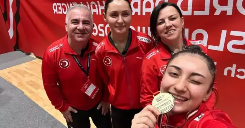 Milli sporcudan Polonya da altın madalya