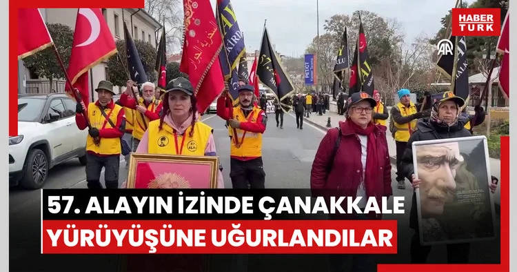 Tekirdağda 57 gönüllü 57. Alayın izinde Çanakkale yürüyüşüne uğurlandı
