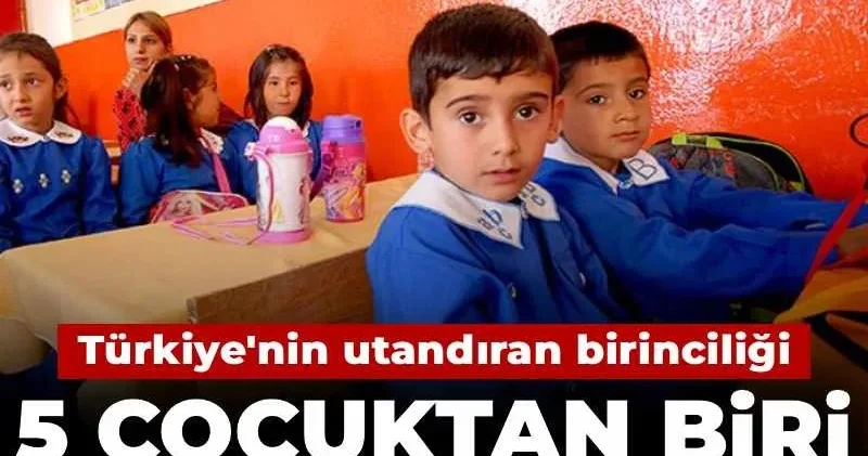 Türkiye nin utandıran birinciliği: 5 çocuktan biri okula böyle gidiyor
